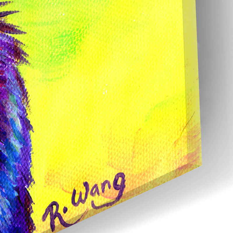 «Colorful Black German Shepherd» par Rebecca Wang Art, H 24 po x l 16 po x P 0,2 po