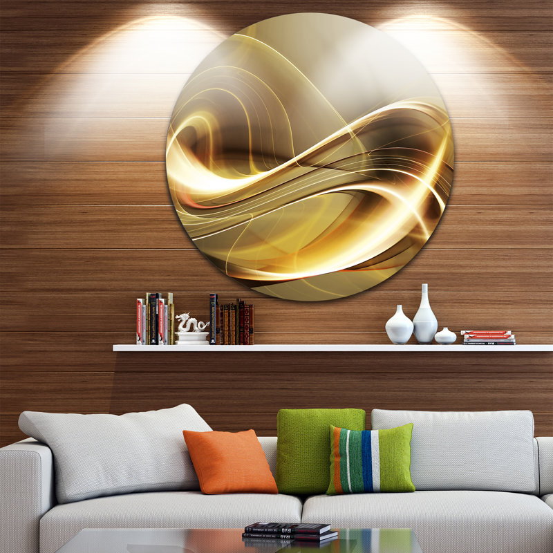 Corwin Abstract Elegant Modern Sofa - impression d'art graphique, H 23 po x l 23 po x P 1 po, Métal métal