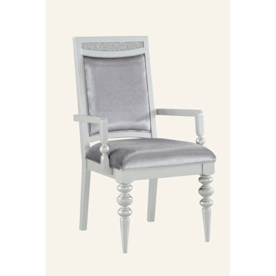 Ensemble de 2 fauteuils en tissu et finition platine Maverick