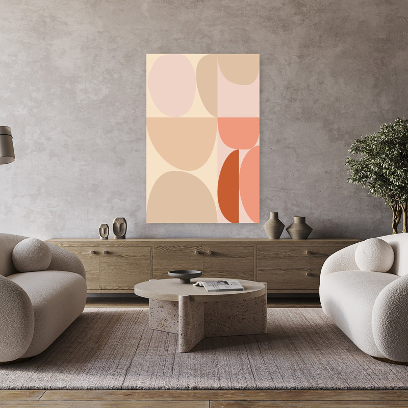 Art contemporain abstrait géométrique, H 48 po x l 32 po