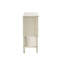 Élégante commode décorative 2 en blanc antique avec des pièces en bois massif pour 2 tiroirs et une décoration-130040558