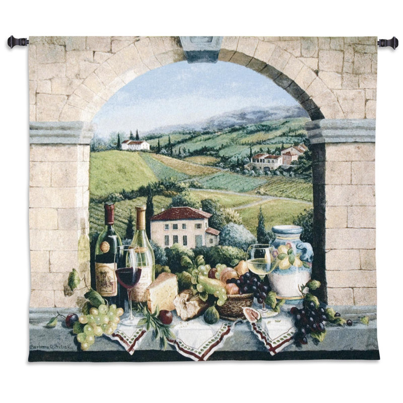 Tapisserie classique «Vino De Tuscany» par Felisky