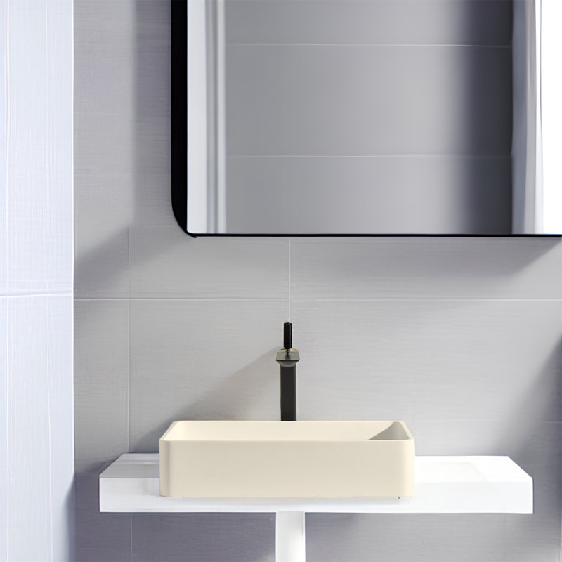 MONSFEST 13.7'' Solid Surface Rectangular Bathroom Sink