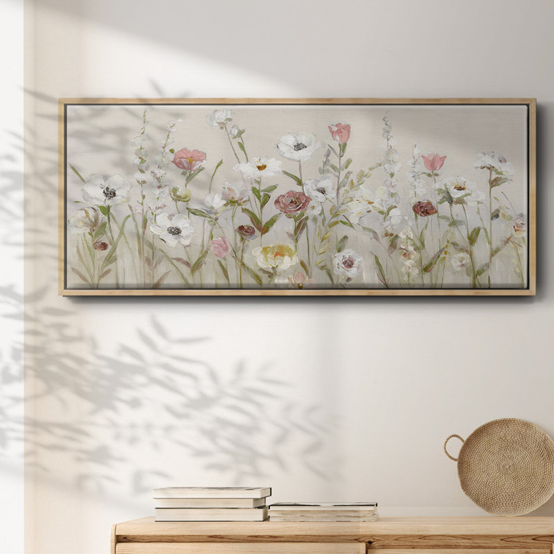 Bloomin Around- Framed Canvas, 12" H x 30" W