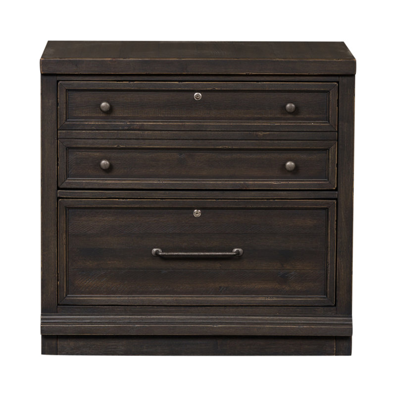 Sonntag 34'' Wide 2 -Drawer File Cabinet, Black
