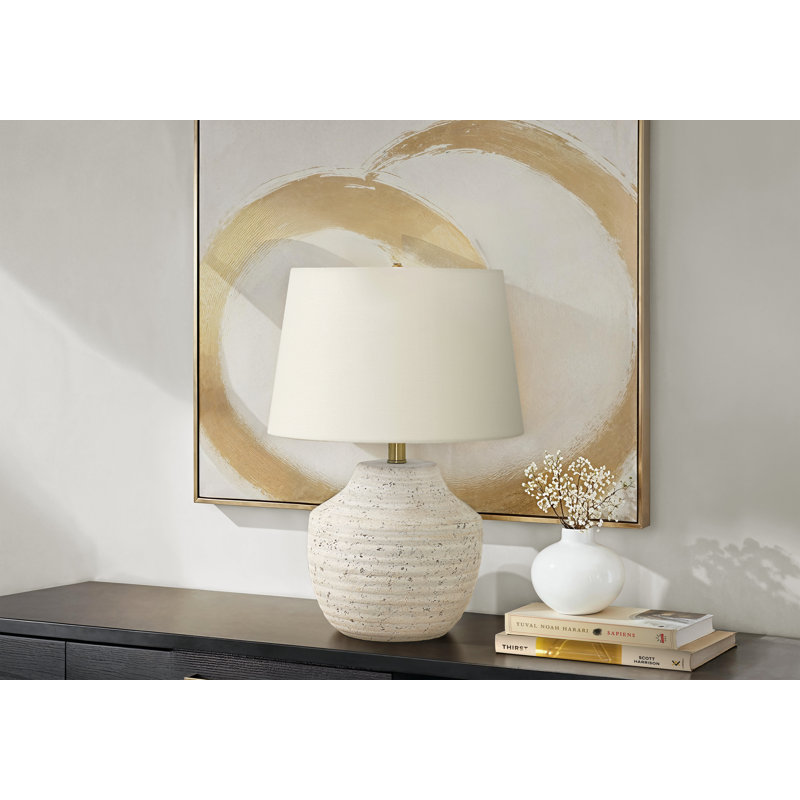 Lighting, 20"H, Table Lamp, Modern, Ivory