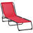 Folding Outdoor Chaise Lounge With Reclining Back, Pillow, Breathable Mesh And Bungee Seat For Beach, Yard And Patio Relaxation