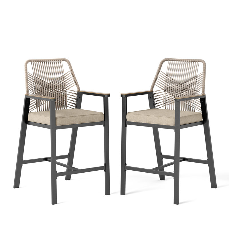 45" H Patio Bar Stool with Cushion