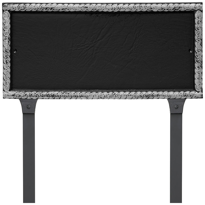 Plaque d'adresse rectangulaire Harrison, Oui, Noir / argent