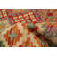 Tapis décoratif en laine de conception unique 4 pi 2 po x 5 pi 10 po noué à la main New Age Ivoire/rouge