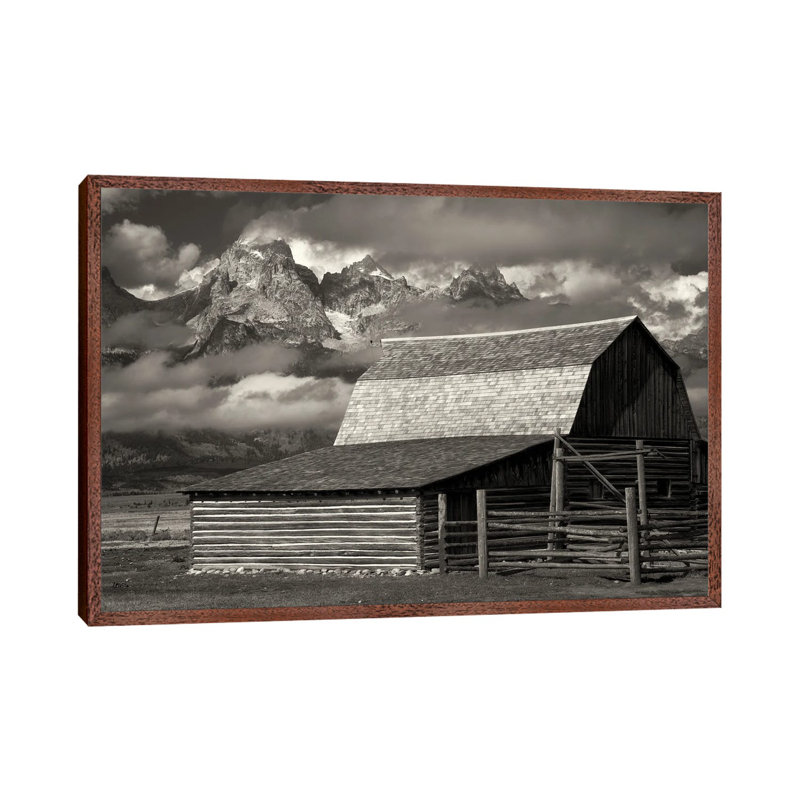 Teton Barn II 1 Piece Wall Art on Canvas, 101.6 cm H x 66.04 cm W, Classic Wood Framed