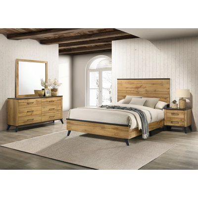 Falu 4-piece Queen Bedroom Set Natural Pine