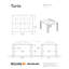 Pavillon de jardin 10 pi x 12 pi Sojag Turia