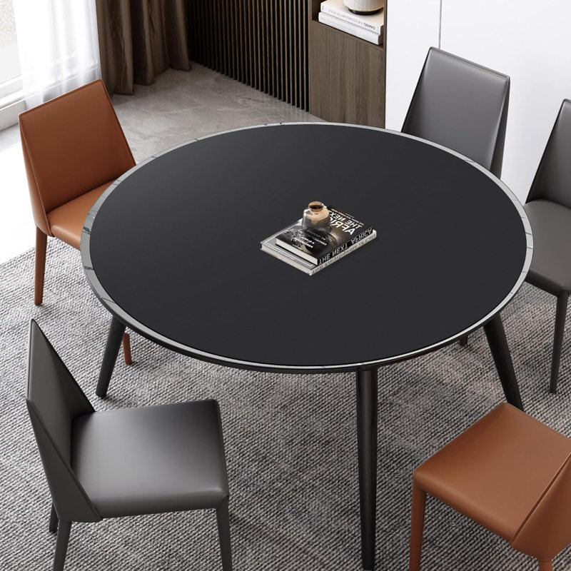 Round Table Mat - Cork Leather Placemats - Suitable As Side Dining Coffee Table Cover - Can Be Cut To Fit