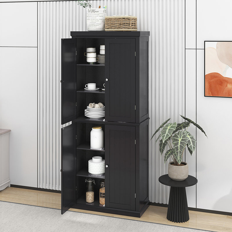 Lapine Kitchen Pantry, Black
