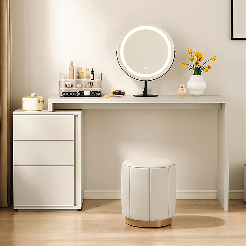 Makeup Vanity with Light mirror,3 drawers,1 chair