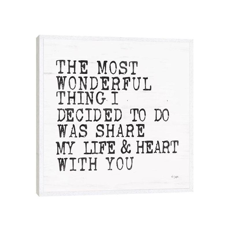 The Most Wonderful Thing - Painting on Canvas, White Framed, 45.72 cm H x 45.72 cm W