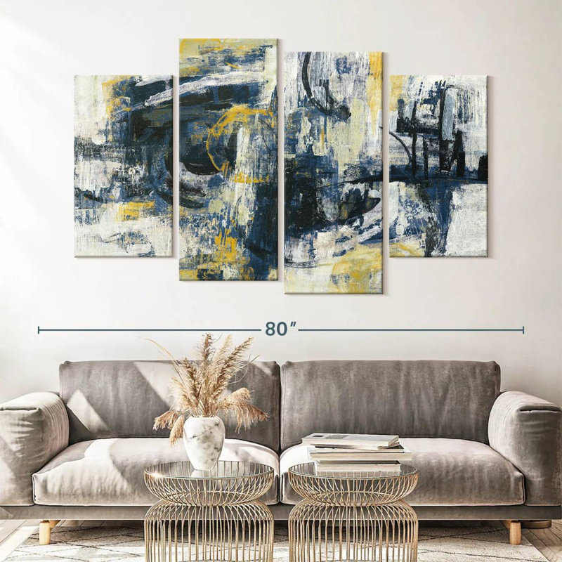 Avery Graffiti Wall Indigo, 42" H x 68" W