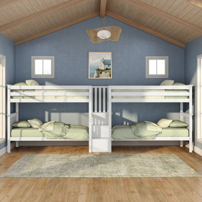 Classic Twin Quad Bunk, White
