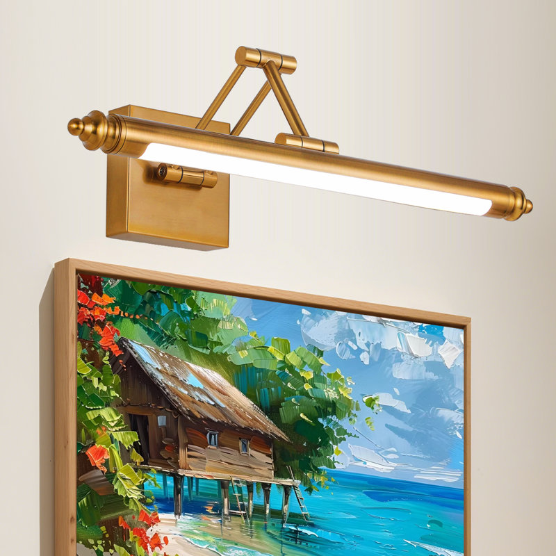 Lampe à DEL 1 lumière à intensité variable avec température de couleur réglable (3000K / 4000K / 5000K), Laiton brossé