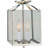 2-Light Indoor Brushed Nickel Lantern Candelabra Pendant with Clear Glass Panes