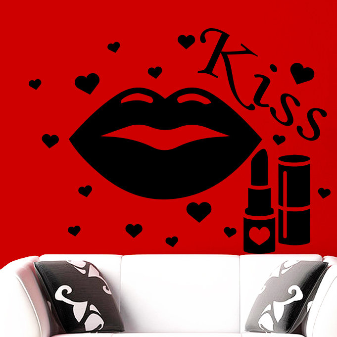 Abstract Non-Wall Damaging Wall Decal, Black