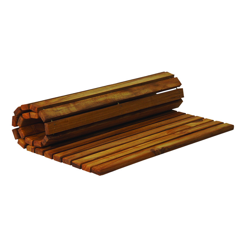 Teak Square Wooden Bath Mat with Oiled Finish