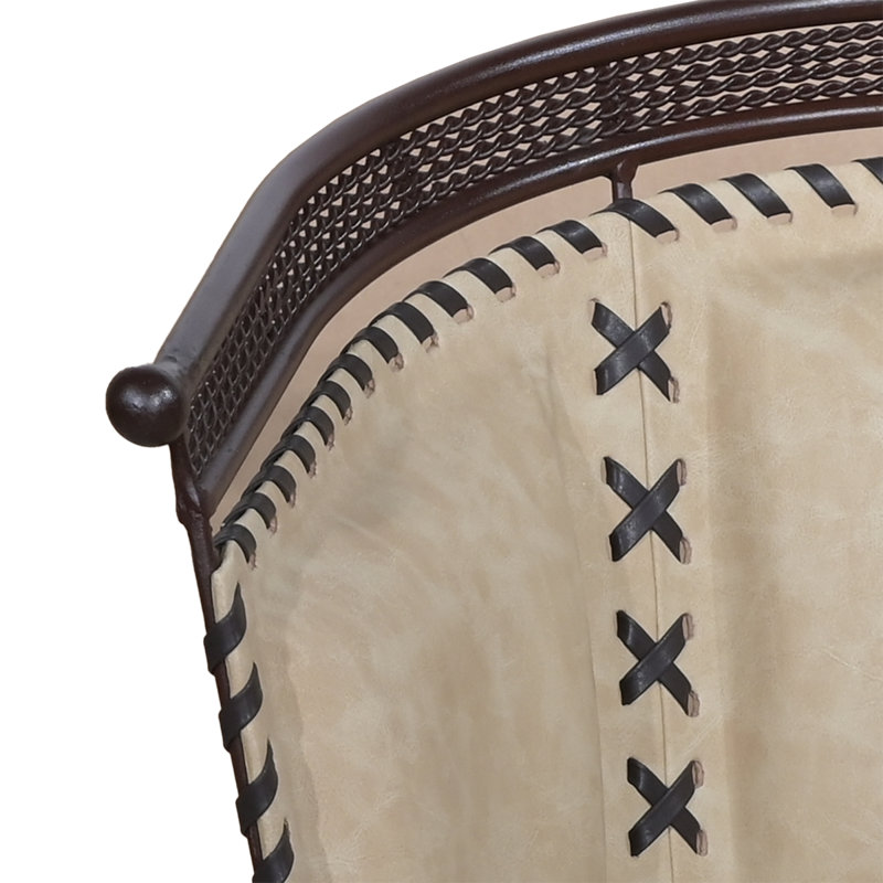 Chaise en cuir Jailan Heritage, Beige / crème