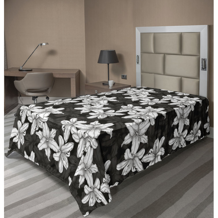 Drap plat à motif floral bohème Ambesonne