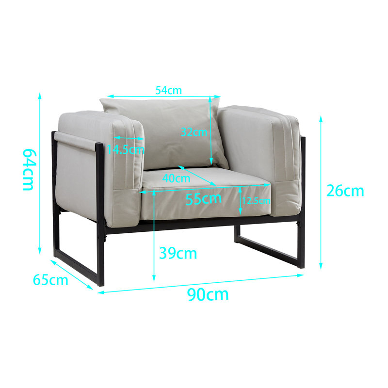 Khrishna 1 Seater Faux Leather Sofa, Beige