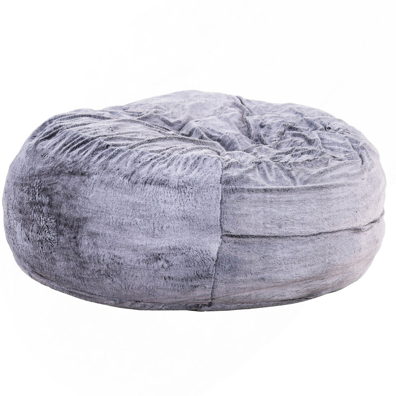 Fauteuil à billes rond en mousse à mémoire de forme moderne avec pieds en mousse à mémoire de forme 5 pi, mauve