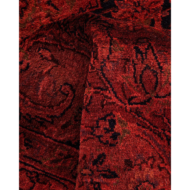 Tapis unique noué à la main Osbaldo - orange