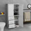 Armoire de rangement haute et large avec portes et trois tiroirs-1628456128