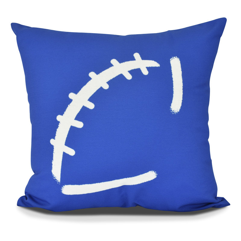 Goals, Gourds, and Gatherings Square Pillow Cover & Insert, 26" H x 26" W, Royal Blue