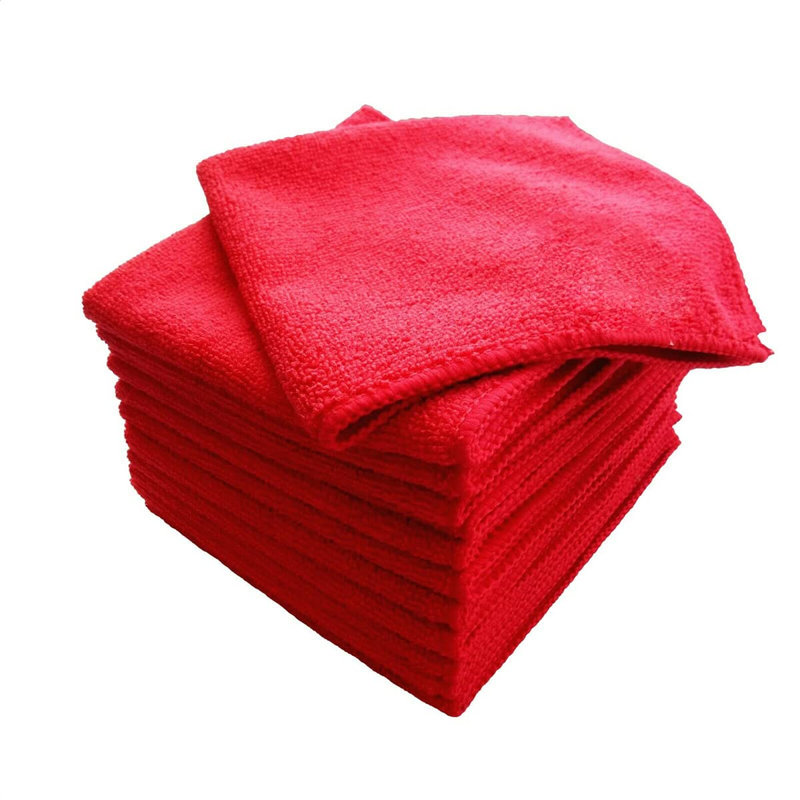 Tissu de microfibre, 12,28 po x 12,32 po, Rouge