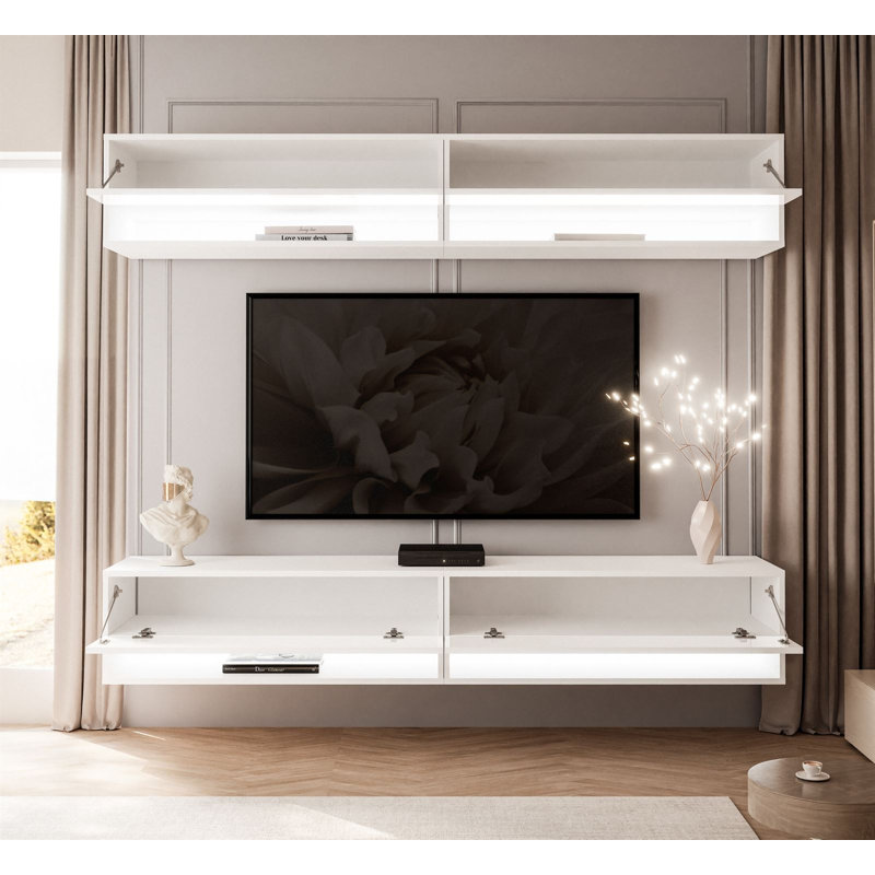 Coryon Entertainment Unit for TVs up to 70", High-gloss white