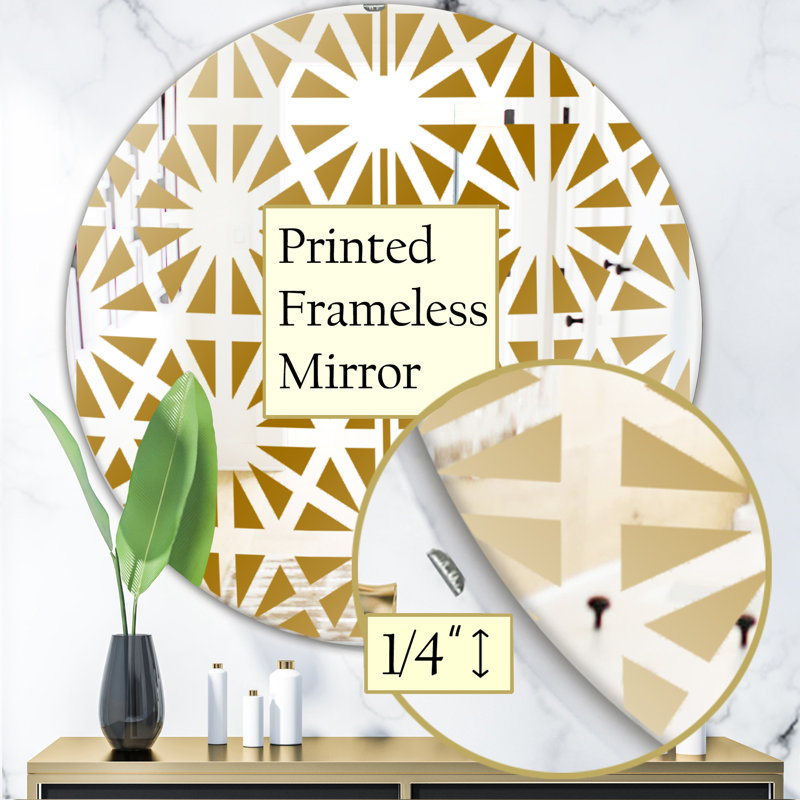 Miroir mural sans cadre, H 23,6 po x l 23,6 po
