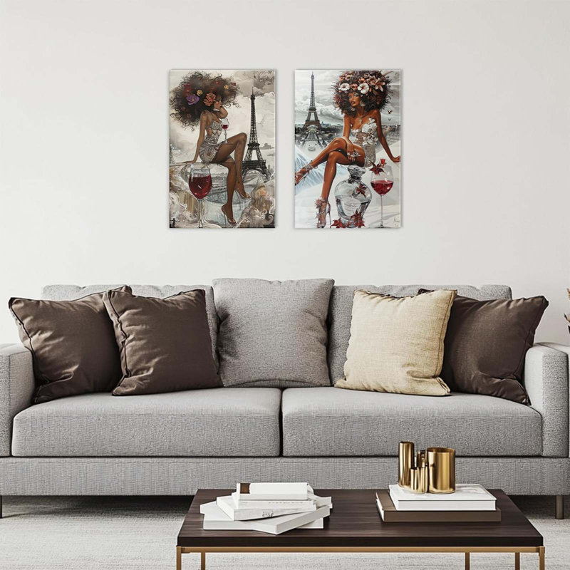 2 Piece Wrapped Canvas Print, 40 cm H x 30 cm W