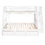 Lit superposé simple avec rangement, blanc - rangement pour meubles polyvalent et fiable. Fabrication en bois massif. Maximisez l'efficacité de l'espace. Disposition. Barrières de sécurité sécuritaires. Aucun sommier tapissier requis