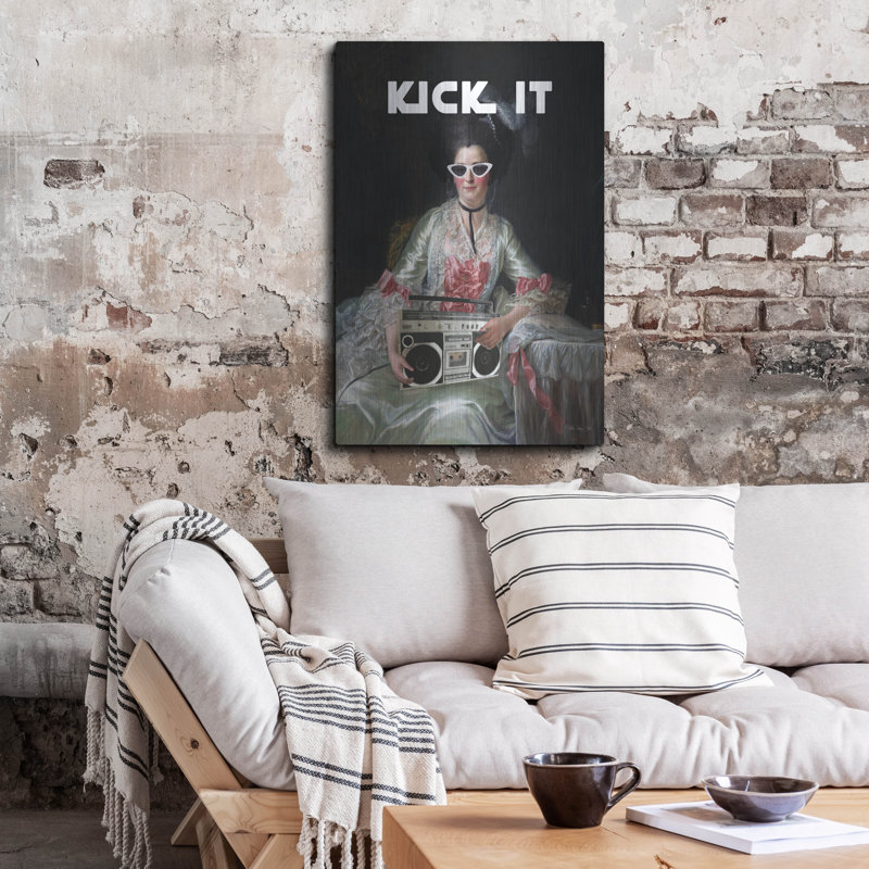  «Kick It» par Stellar Design Studio, art mural en métal, 24 po x 36 po, H 24 po x l 16 po