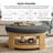 Kat Modern 40" Round Cocktail Ottoman with Solid Wood Legs-1596763934