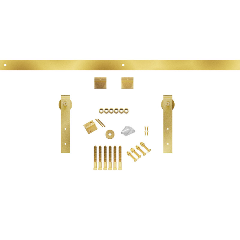Ensemble de quincaillerie pour porte de grange standard Premium, Or Jacob, 72 po