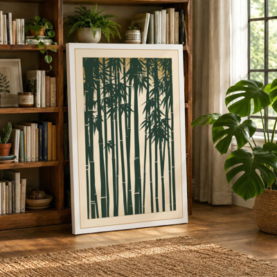 Bamboo Grove Japandi - Wrapped Canvas