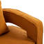 Fauteuils pivotants modernes, cuir bouclé caramel, piètement en métal, pour salon contemporain