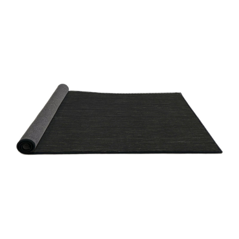 Tapis contemporain noir, Rond 8 pi