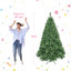 Arbre de Noël traditionnel avec éclairage intelligent contrôlé par l'application et embouts en PVC