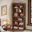 Bibliothèque à 6 niveaux, bibliothèque de 75 po de hauteur (ensemble de 2)