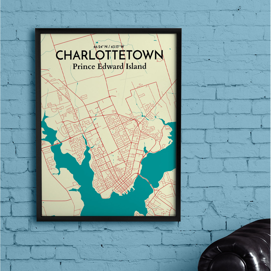 Charlottetown City Map - No Frame Print