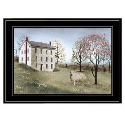 Art mural encadré «Spring at White House Farm», impression encadrée pour décoration de salon, de chambre à coucher et de maison de campagne par Millwork