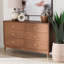 Commode 6 tiroirs Baxton Studio Mandoline Mid-Century